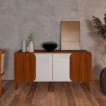 Bufetera Ely Café y Blanco de 160x46.8x77 Cm