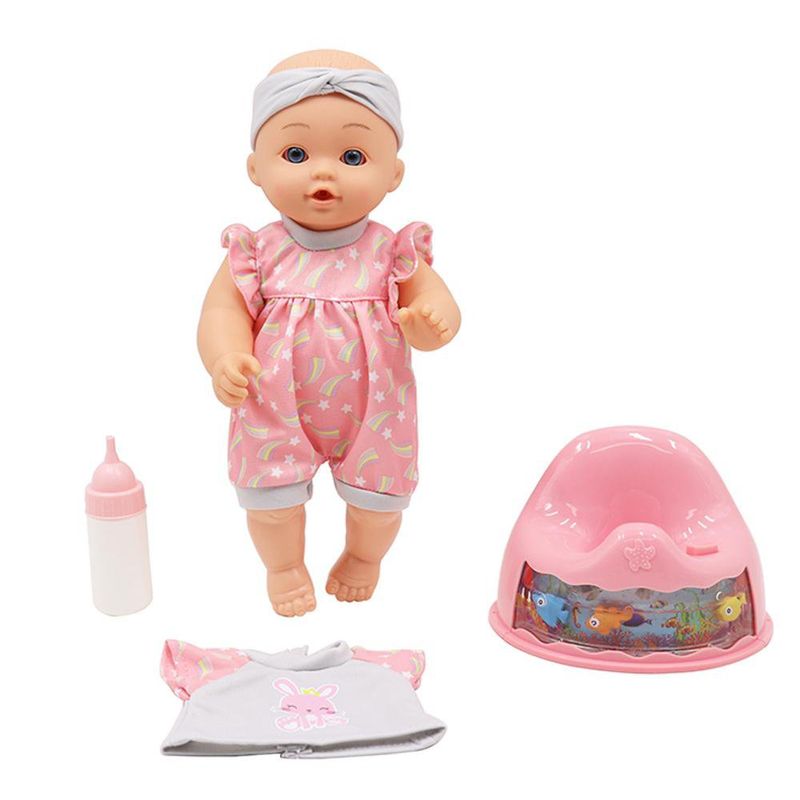Muñeca bebé con Baño Musical y Accesorios
