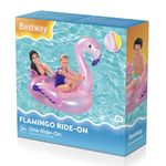 Flotador Inflable de Flamenco Rosa con Manijas para Niños