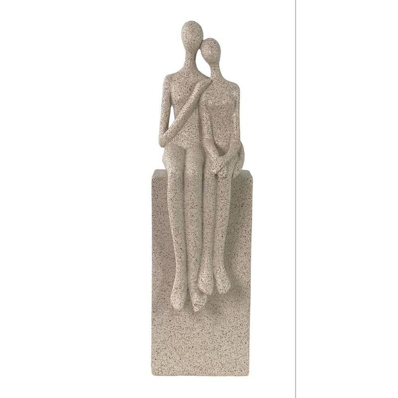 Figura Decorativa de Pareja Sentada.