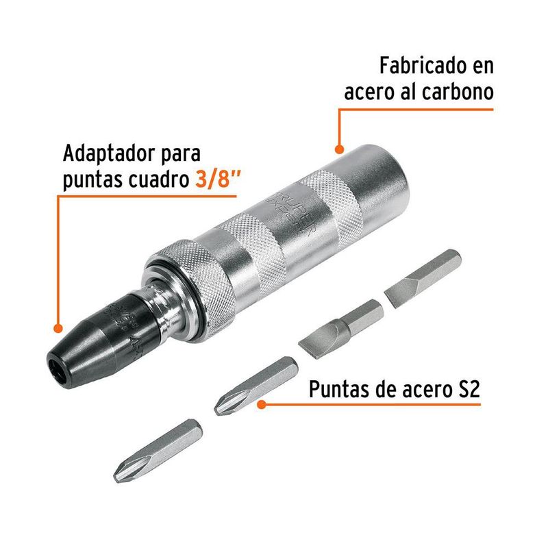 Desarmador De Impacto Con 4 Puntas - Truper Expert
