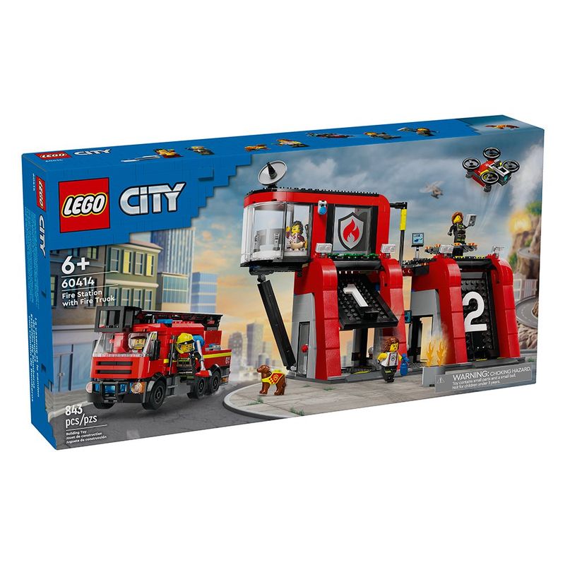 Parque de Bomberos con Camión de Bombero 843 Pzas - Lego