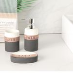 Set de 3 Piezas para Baño Gris con Blanco