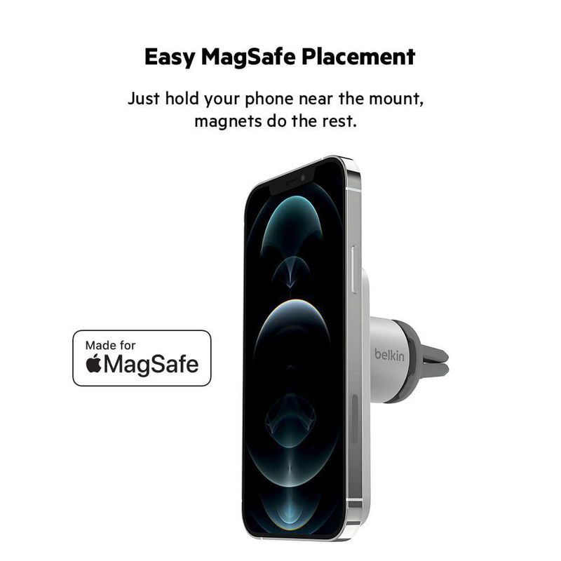 Soporte de Ventilación para Automóvil con Magsafe Gris