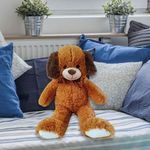 Peluche Perro Café de 80 Cm, Suave y Abrazable