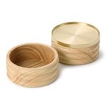 Joyero Circular de Madera con Acabado Natural