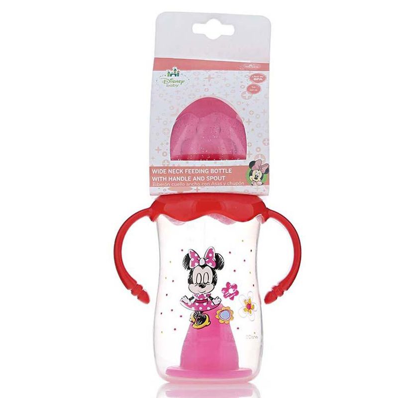 Biberón Disney Baby Minnie Mouse con Asas y Chupón 260 Ml