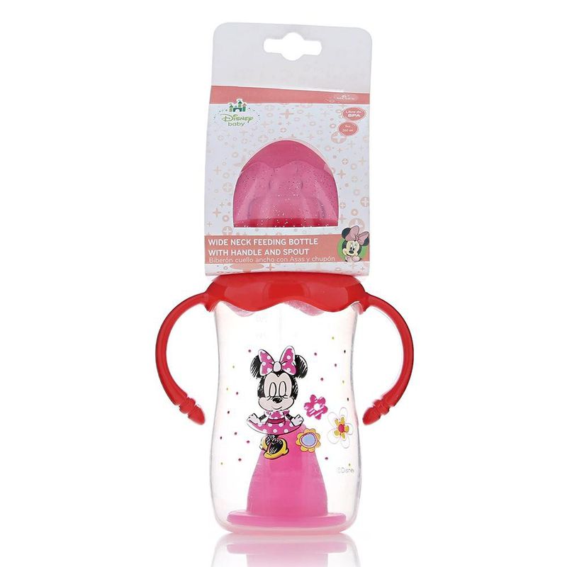 Biberón Disney Baby Minnie Mouse con Asas y Chupón 260 Ml