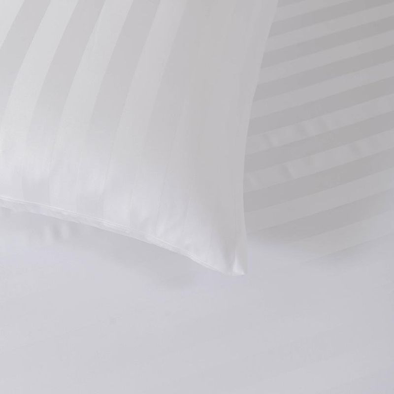 Set de Sábanas Stripe Bamboo Blanco - Varios Tamaños