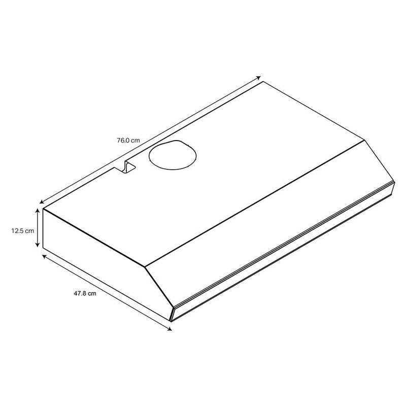 Campana de Pared 76 cm Acero Inoxidable