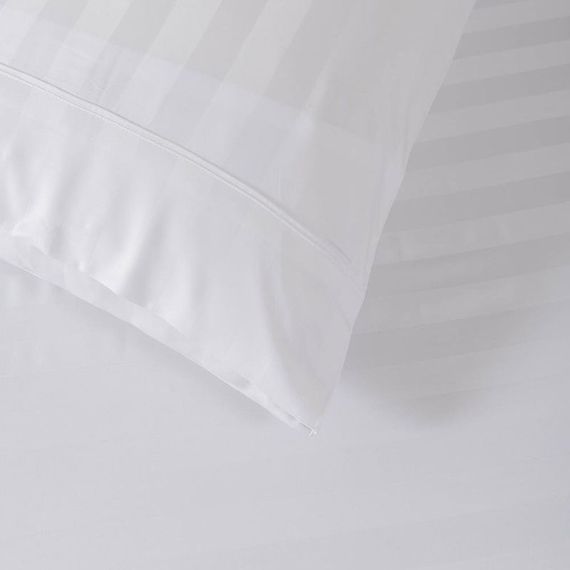 Set de Sábanas Stripe Bamboo Blanco - Varios Tamaños