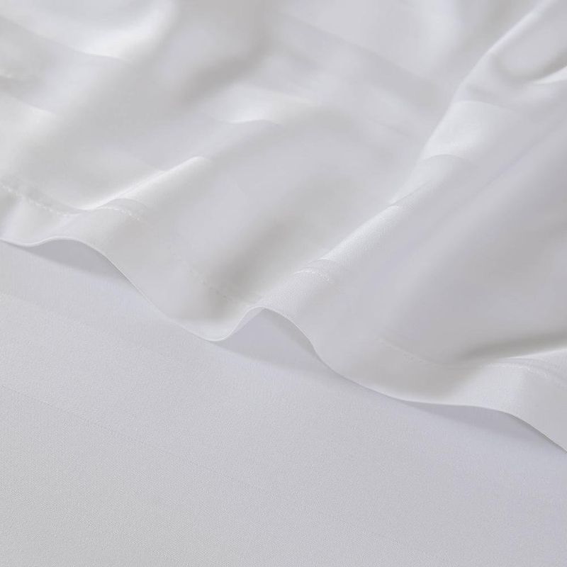 Set de Sábanas Stripe Bamboo Blanco - Varios Tamaños