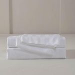 Set de Sábanas Stripe Bamboo Blanco - Varios Tamaños