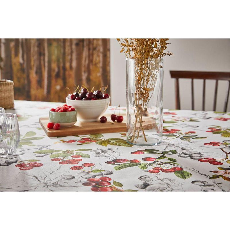 Mantel Rectangular Resinado Cerezas