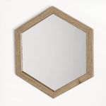 Set de 6 Espejos Decorativos Hexagonales de Madera
