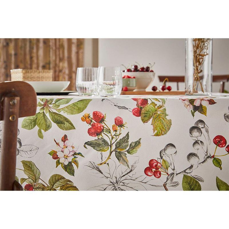Mantel Rectangular Resinado Cerezas
