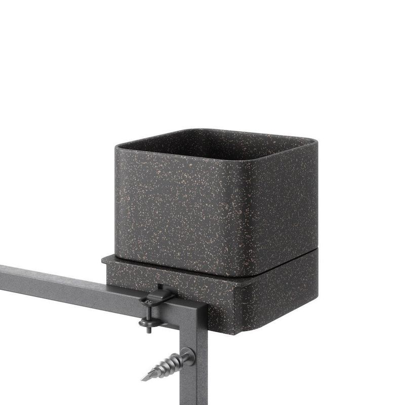 Repisa de Pared para Plantas Cubiko Negra