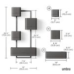 Repisa de Pared para Plantas Cubiko Negra