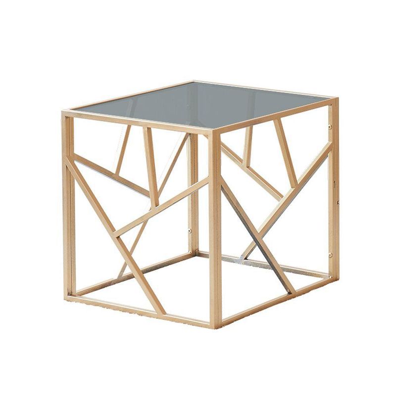 Mesa Auxiliar Alba Gris y Bronce 50X50X50 Cm