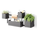 Repisa de Pared para Plantas Cubiko Negra