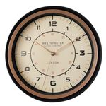 Reloj de Pared con Detalles en Café y Negro 12 Plg