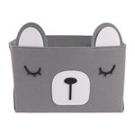 Caja Organizadora Gris Diseño Oso 27.5x23x16.5 Cm