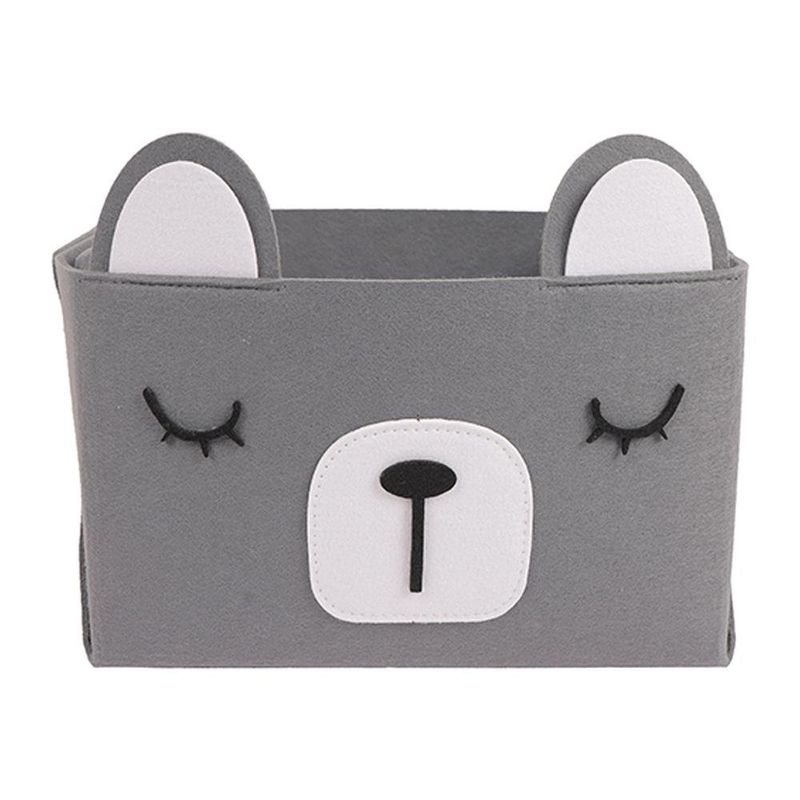Caja Organizadora Gris Diseño Oso 27.5x23x16.5 Cm
