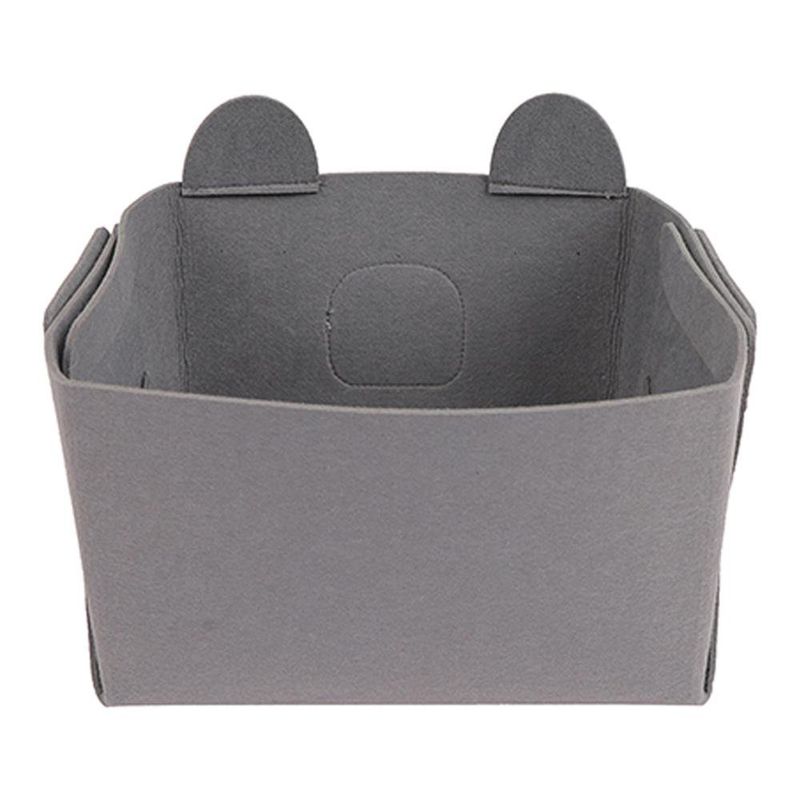 Caja Organizadora Gris Diseño Oso 27.5x23x16.5 Cm