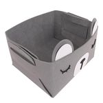 Caja Organizadora Gris Diseño Oso 27.5x23x16.5 Cm