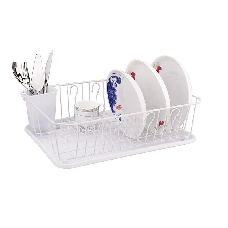 Escurridor con Bandeja para Platos y Porta Cubiertos - Varios Colores