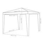 Toldo de Plástico para Exterior 2.9 X 2.9 X 2.45 M Varios Colores