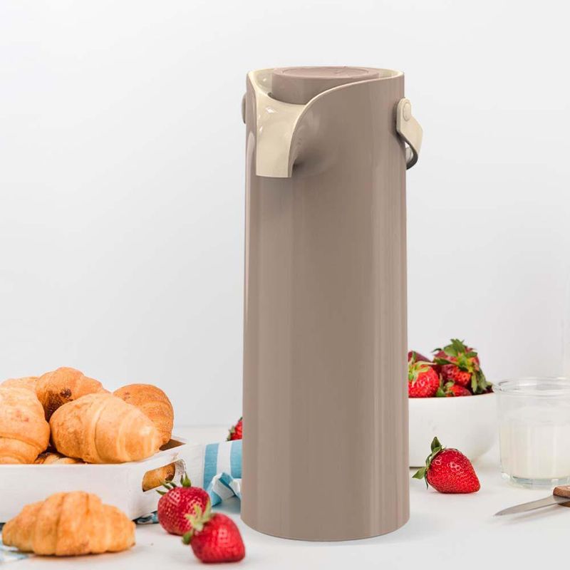 Termo con Bomba Café y Beige 1.9 L