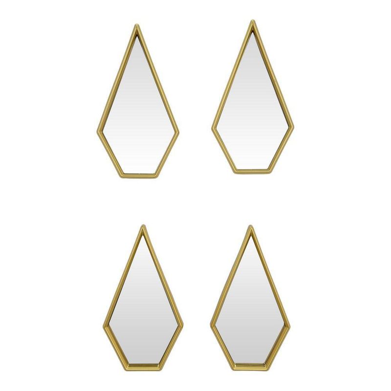 Set de Espejos Diamante Dorados 4 Pzas 71.70 X 46.70 Cm