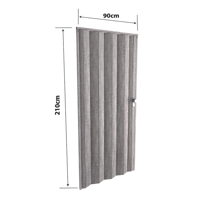 Puerta de PVC Plegable Milano Cement Berlín 90x210 Cm
