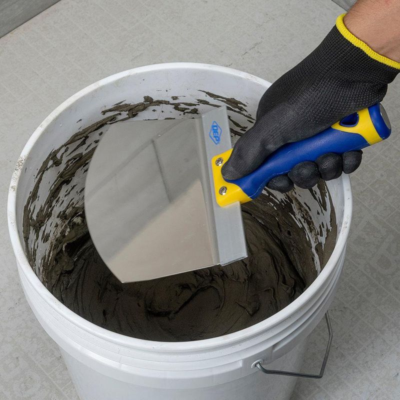 Cuchara Aplicadora de Mezcla Confort Grip Azul
