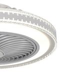 Ventilador de Techo con Luz Atenuable Blanco y Gris 49 Cm