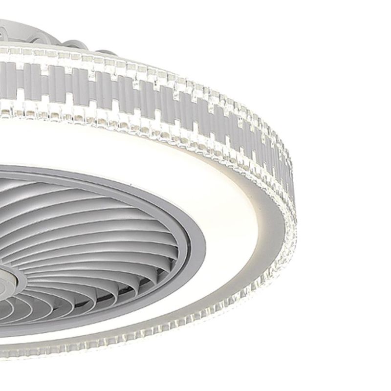 Ventilador de Techo con Luz Atenuable Blanco y Gris 49 Cm