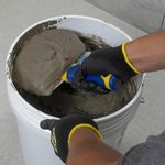 Cuchara Aplicadora de Mezcla Confort Grip Azul