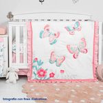 Set De Edredon Para Cuna Mariposas 2 Pzas - Koala Baby