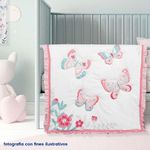 Set De Edredon Para Cuna Mariposas 2 Pzas - Koala Baby