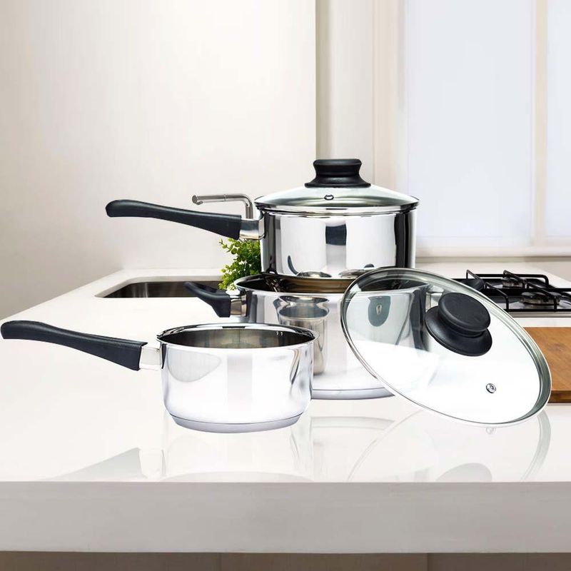 Batería de Cocina Acero Inoxidable 5 Pzas