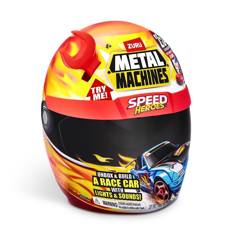 Set de Construcción de Auto de Carreras Metal Machines Speed Heroes Zuru