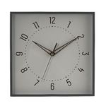 Reloj de Pared Cuadrado Decorativo Gris 28.4x4x28.4 Cm