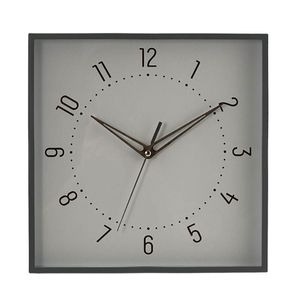 Reloj de Pared Cuadrado Decorativo Gris 28.4x4x28.4 Cm