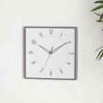 Reloj de Pared Cuadrado Decorativo Gris 28.4x4x28.4 Cm