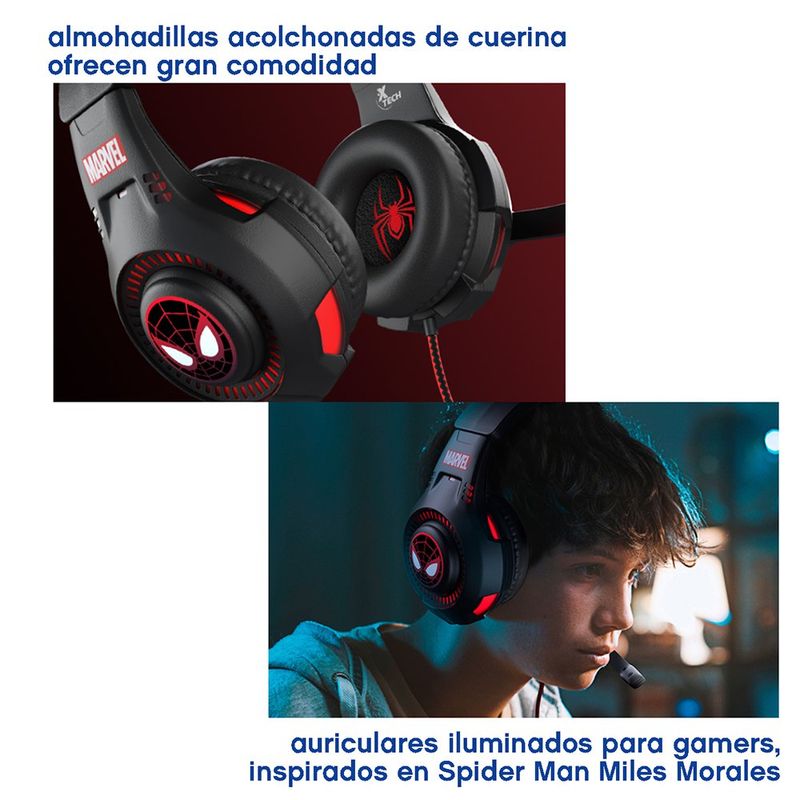 Audífonos Alámbricos Spiderman Miles Morales Xtech