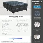 Set de Cama Colchón + Base Durafoam Plus - Varios Tamaños