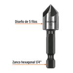 Avellanador HSS Cambio Rápido 1/2 plg