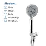 Regadera Manual 5 Funciones Element Cromo