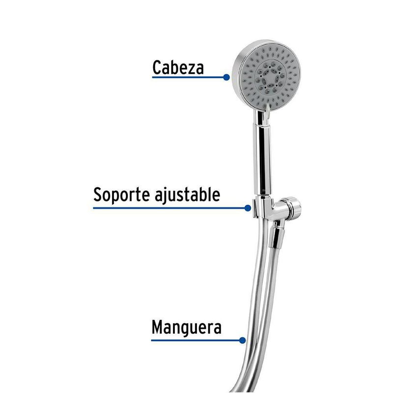 Regadera Manual 5 Funciones Element Cromo